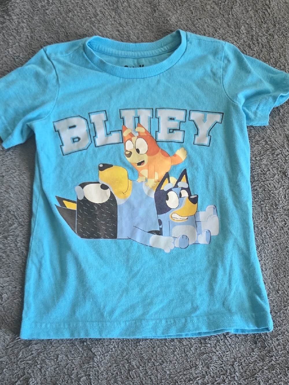 Sz 5 Boys Bluey Short Sleeved Top Tshirt
